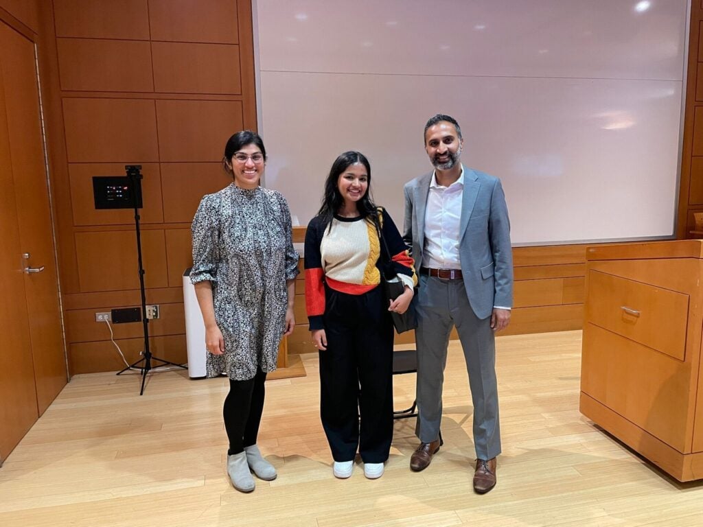 Furqan Mohammed with members of the South Asian Law Students Association at Northwestern Law