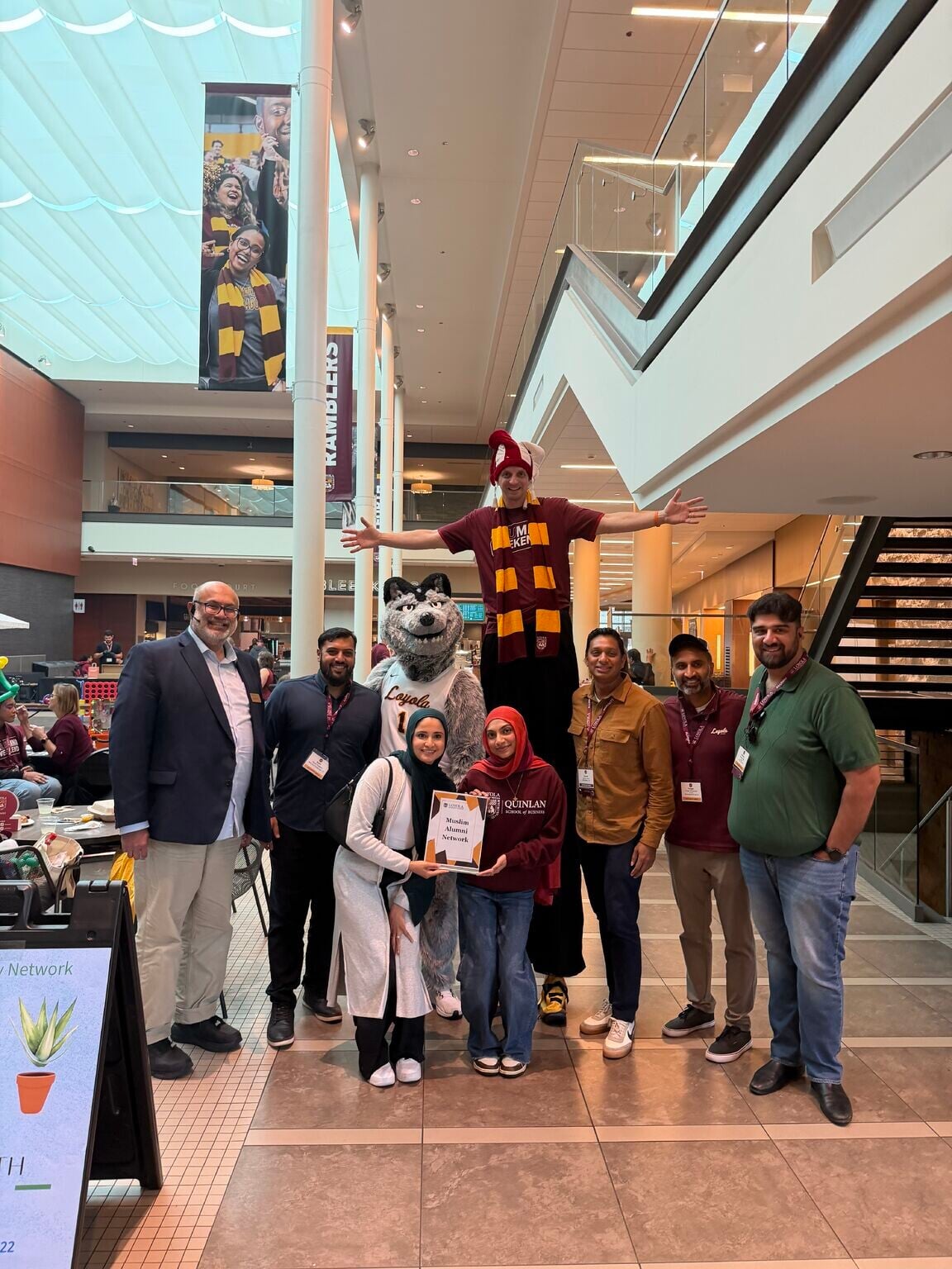 Loyola University Chicago Muslim alumni gathered on campus during Alumni Weekend